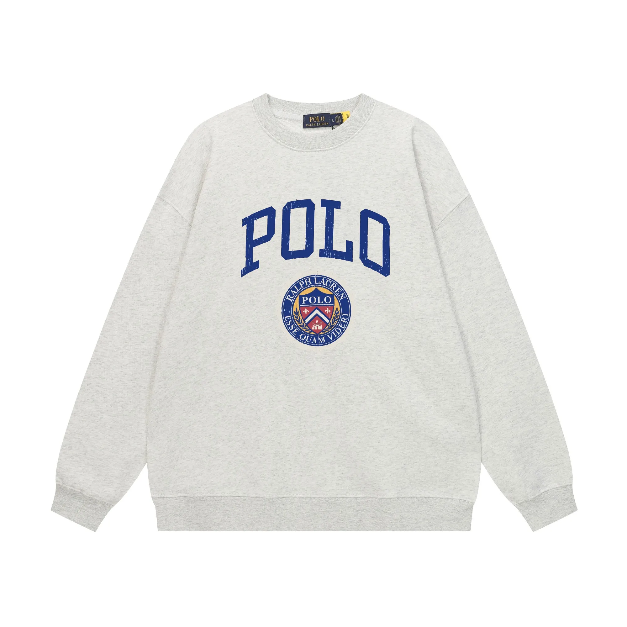 P200 Long-term stock] RalphLauren/Ralph Lauren 2025 autumn and winter new bear letter print 420g heavy large terry sweatshirt Ralph Lauren's age-reducing item, the coat fabric is made of 85% cotton ➕15% polyester, which not only retains the softness, comfort and breathability of cotton, but also adds the wear resistance and wrinkle resistance of polyester fiber, making the clothes more durable and easy to care for. Even in slightly cooler weather, you won't feel stuffy when wearing it. This kind of fabric has a natural crisp feel and is not easy to pill or deform. The bear on the chest is printed with English letters. It is full of color, full of three-dimensionality, and lifelike, adding a bit of liveliness and interest to the whole sweatshirt. There is no pressure to dress, regardless of age or gender. Complete accessories! Color: black, white, navy blue, light floral gray Size: M-L-XL-XXL